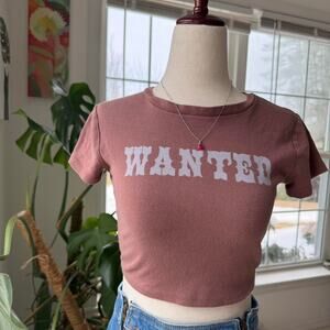 Baby Tee with Western Wanted Graphic from GARAGE small